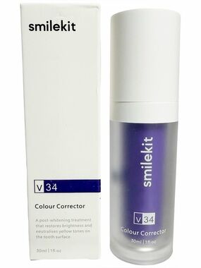 SMILEKIT V34 Color Corrector Tooth Brightening Treatment ~ 1 fl oz ~ New in Box